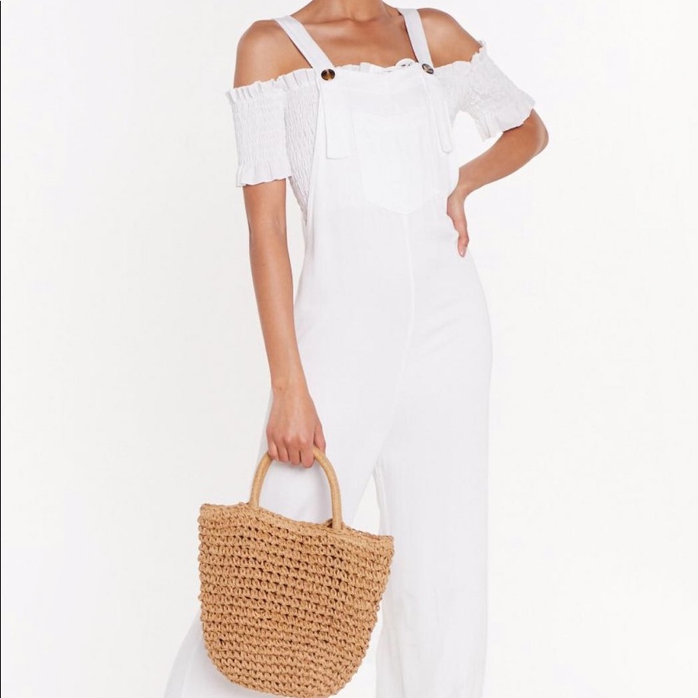White small overalls brand new with tags